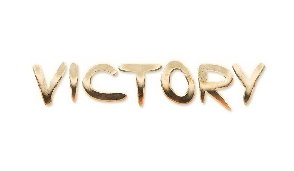 WORD VICTORY gold text effects art typography PNG images free